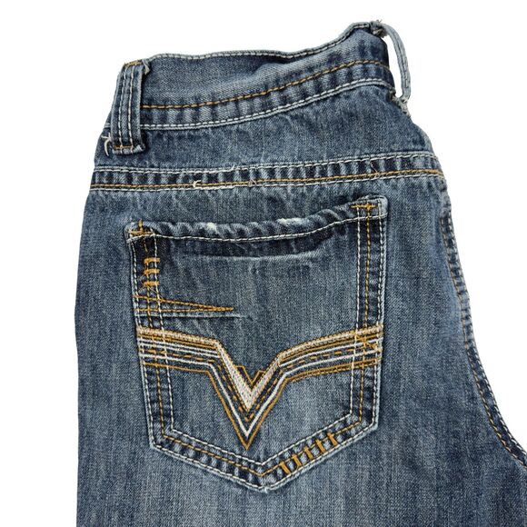 Axe & Crown Jeans Mens 32x32 (32x30 Fit) Blue Outlaw Denim Relaxed Boot Grunge - Picture 12 of 13